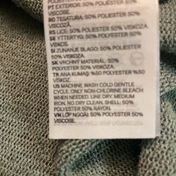 NWOT H&M Sleeveless Sweater Tank Sage Green Size XS - Picture 6 of 8